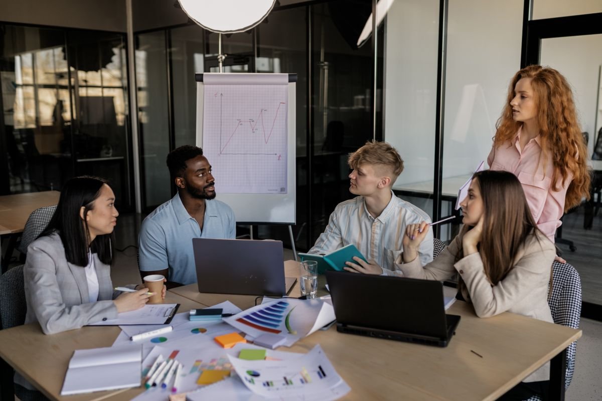 Global business team representing diverse industries