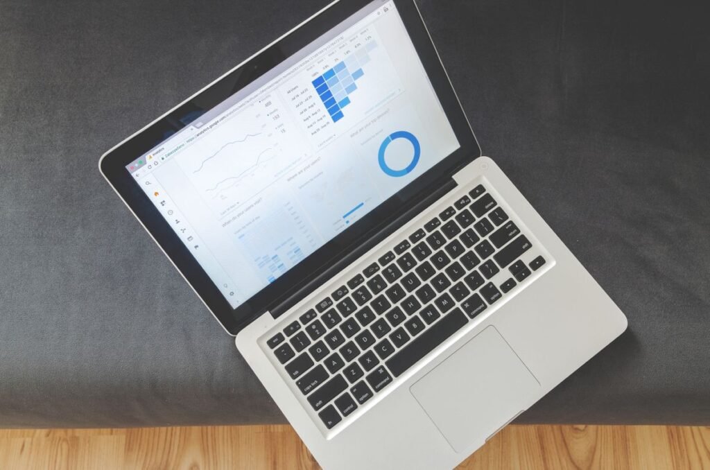 SEO analytics dashboard showing keyword rankings