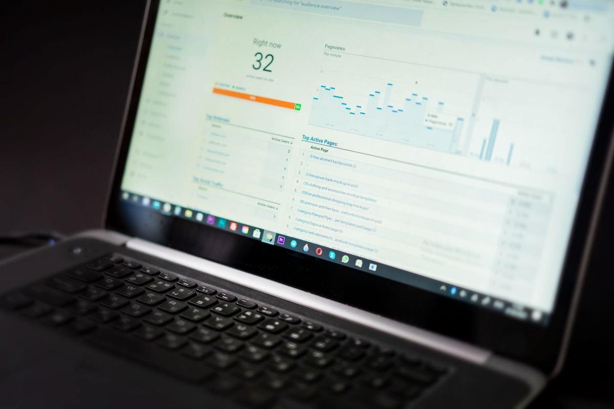 SEO analytics dashboard used during a free audit