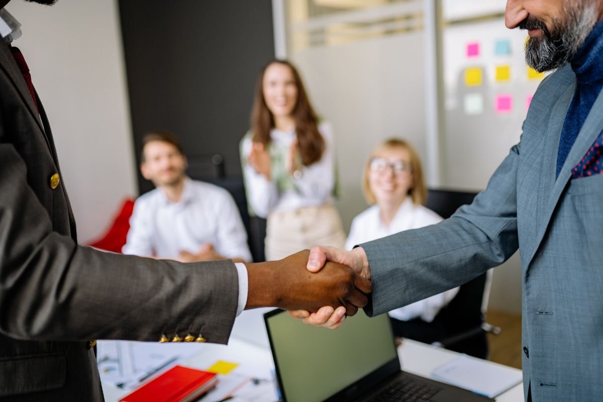 Business professionals in a strategy call meeting