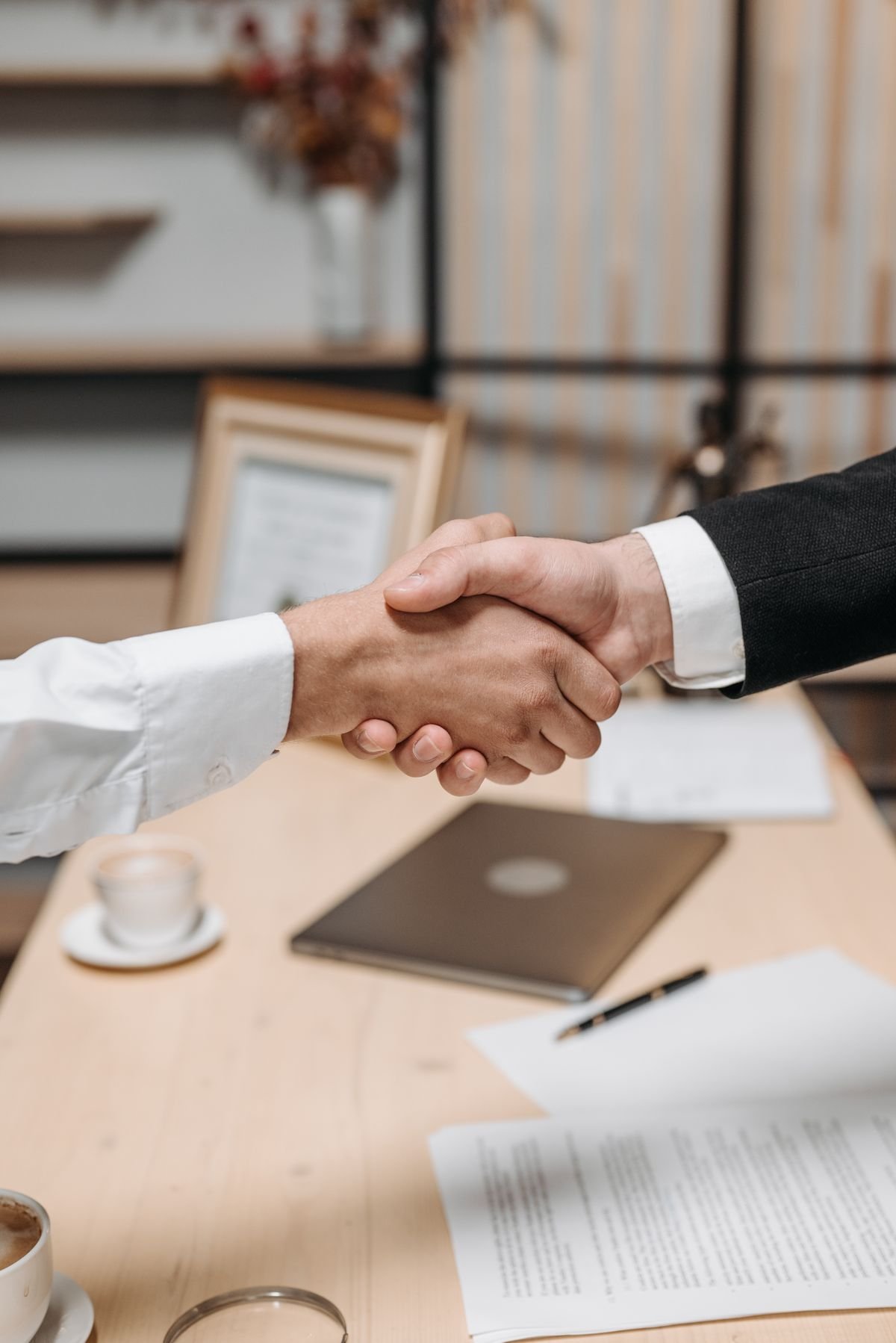 Business handshake after agreeing on a proposal